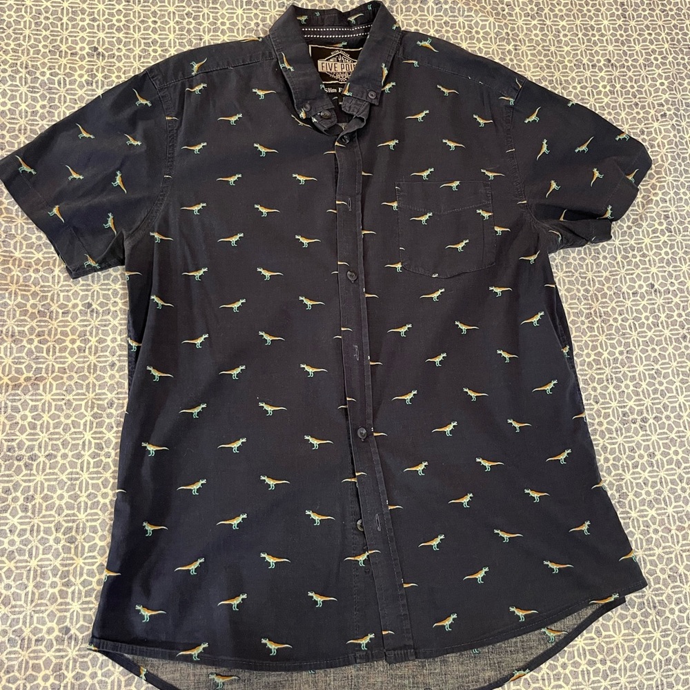 Dinosaur button down shirt
